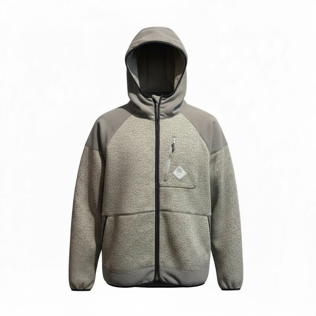 ニット×フリースジャケット