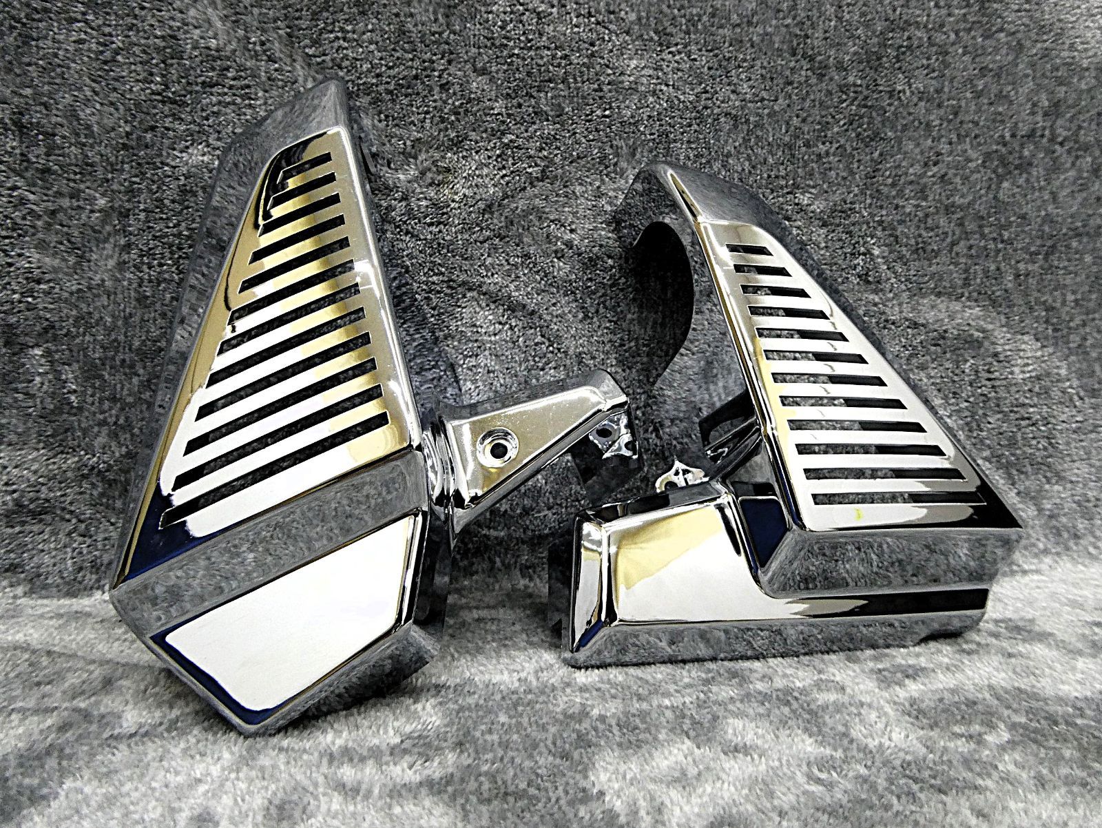 ZRX400 エアクリーナーカバーメッキ/銀 ZRX2 アルフィン サイドカバー