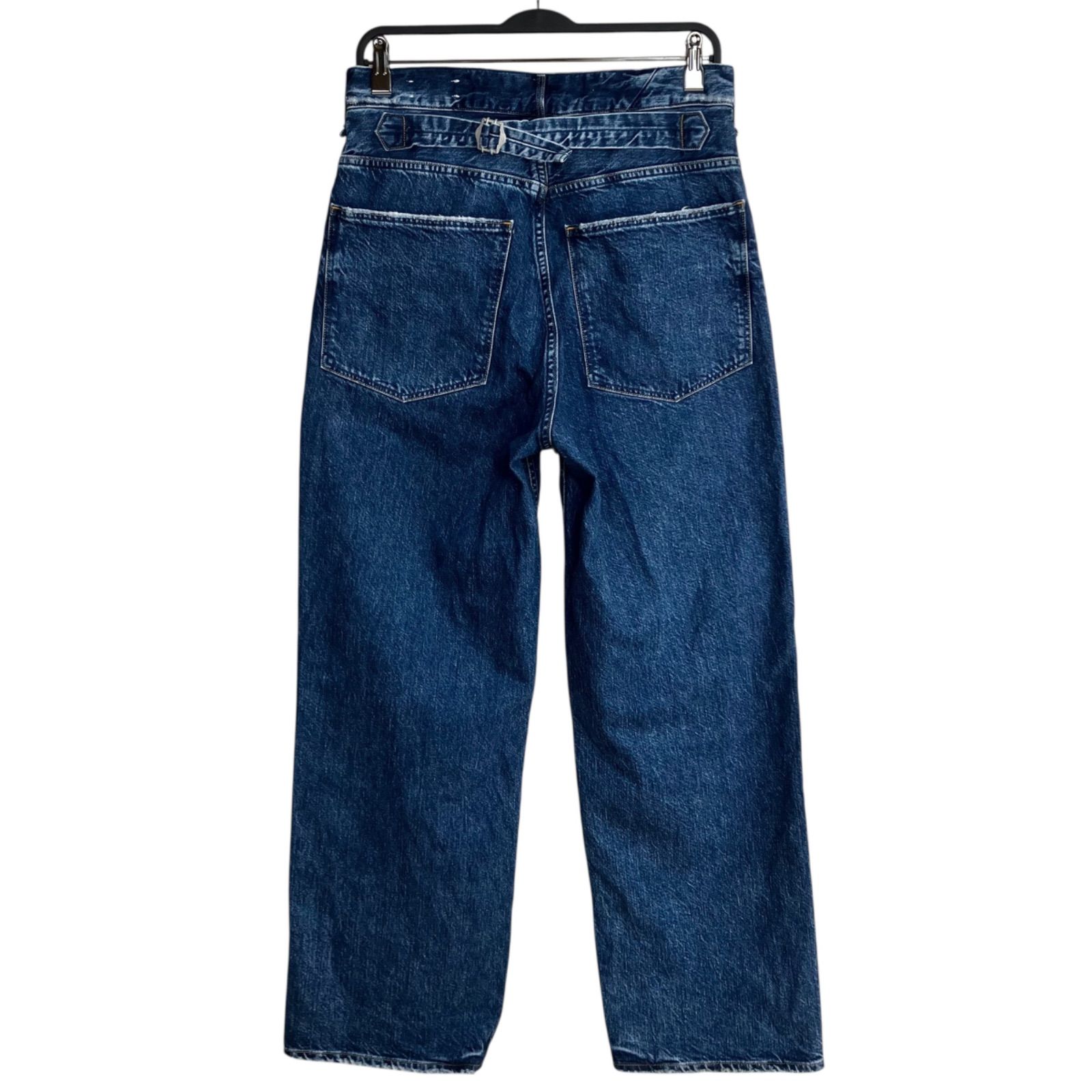 upper hights THE OLIVIA 25 OASIS ブルー 青 アッパーハイツ オリビア オアシス コットン ハイウエスト シンチバック ストレート デニム 188308302OAS