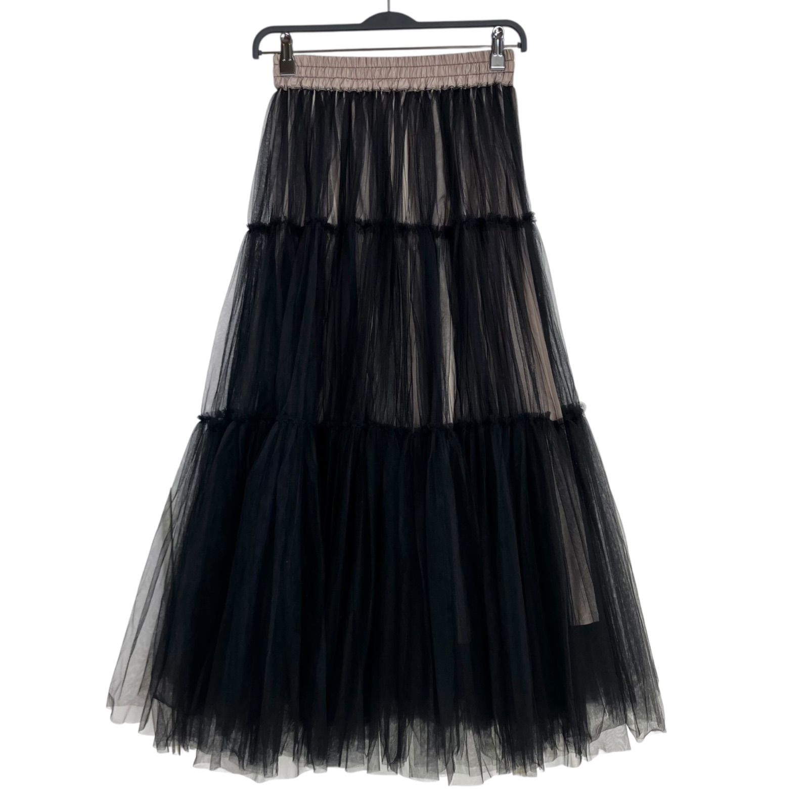 Sov. ボリュームチュールスカート 36 ブラック 黒 DOUBLE STANDARD