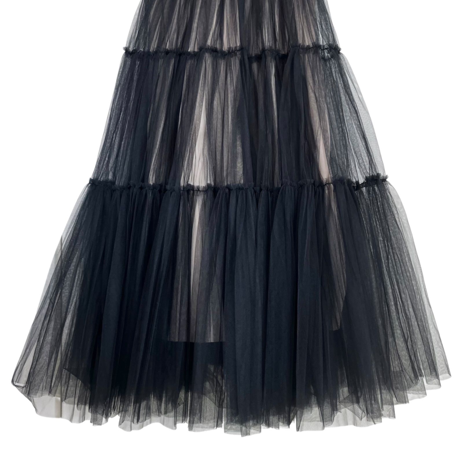 Sov. ボリュームチュールスカート 36 ブラック 黒 DOUBLE STANDARD