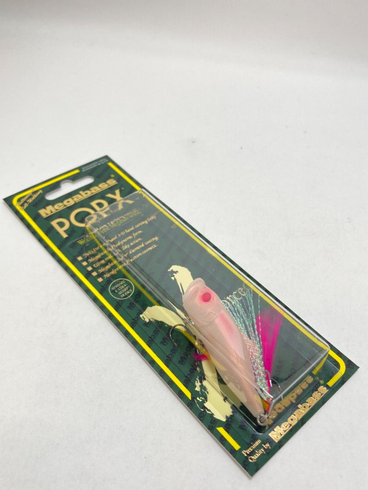  メガバス POP X DOWARF WHITE PANNON 2点セット ルアー フィッシュグリップ 釣りケース ミノー プラグ ハードルアー