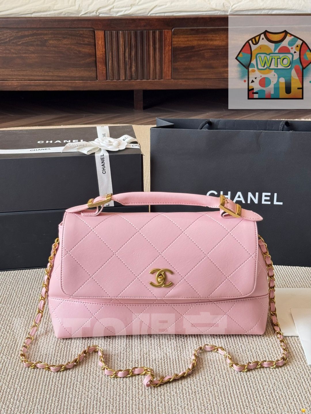 今日 Vintage Chanel ヴィンテージ シャネル 菱格柄 ショルダーバッグ 象徴的な菱格柄が特徴です-WTO輸入1