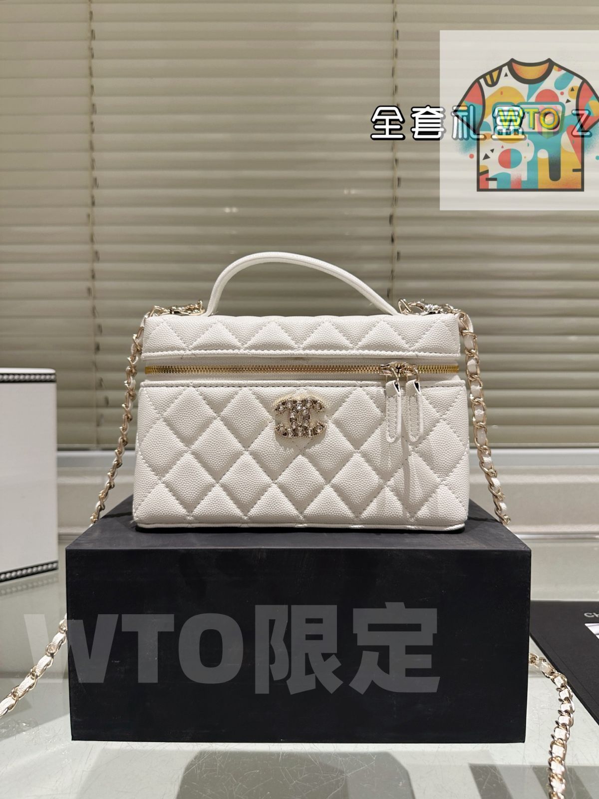 今日 Chanel シャネル 25C ハンドヘルドロングボックスメイクバッグ 胴体のラインが芸術的なのが特徴です-WTO輸入1