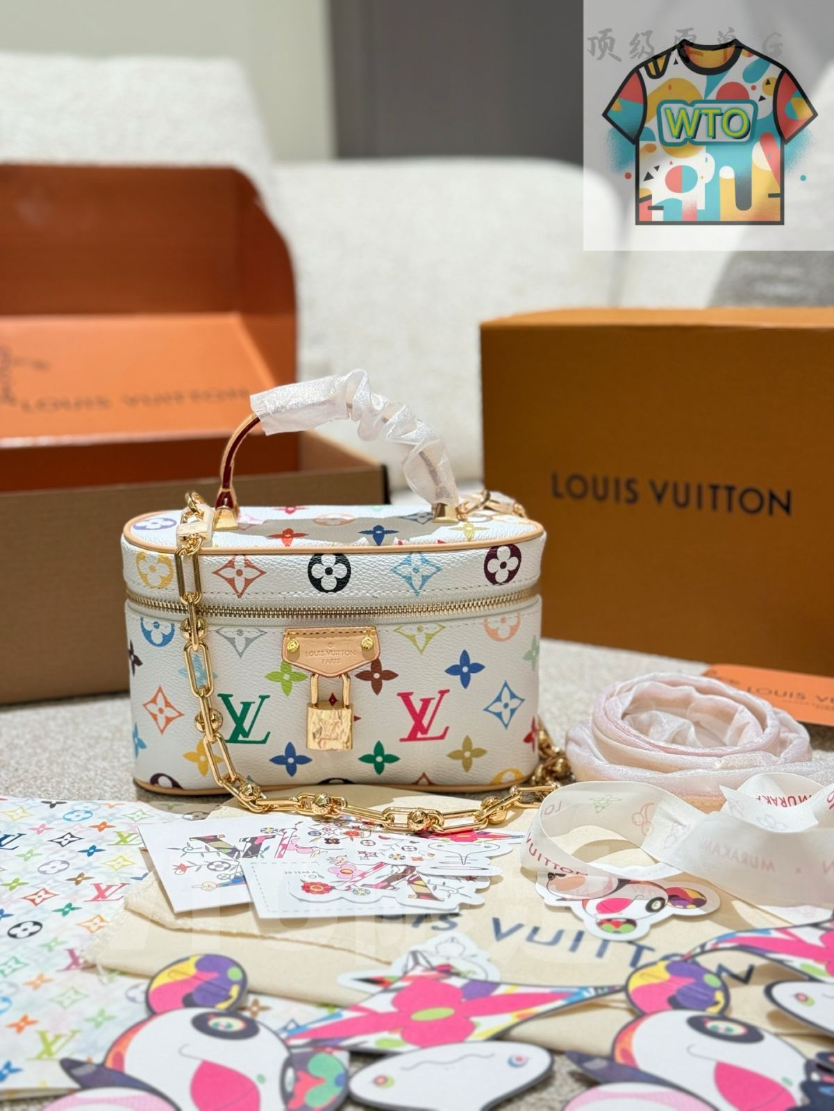 今日 Louis Vuitton ルイヴィトン ホワイトマルチ ナローヴァニティ シリーズ 使い勝手が良いのが特徴です-WTO輸入1
