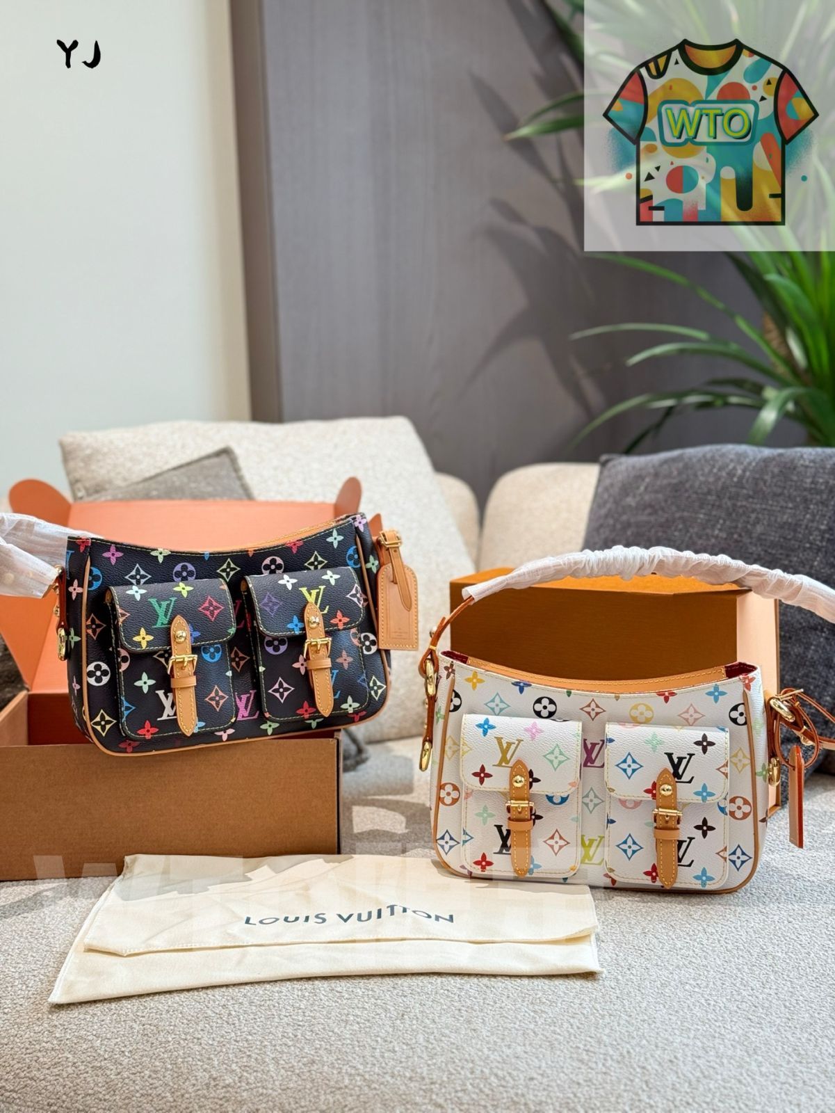 今日 LV ルイヴィトン ホワイト-ブラックマルチ ダブルサドルバッグ シリーズ 性が高いのが特徴です-WTO輸入1