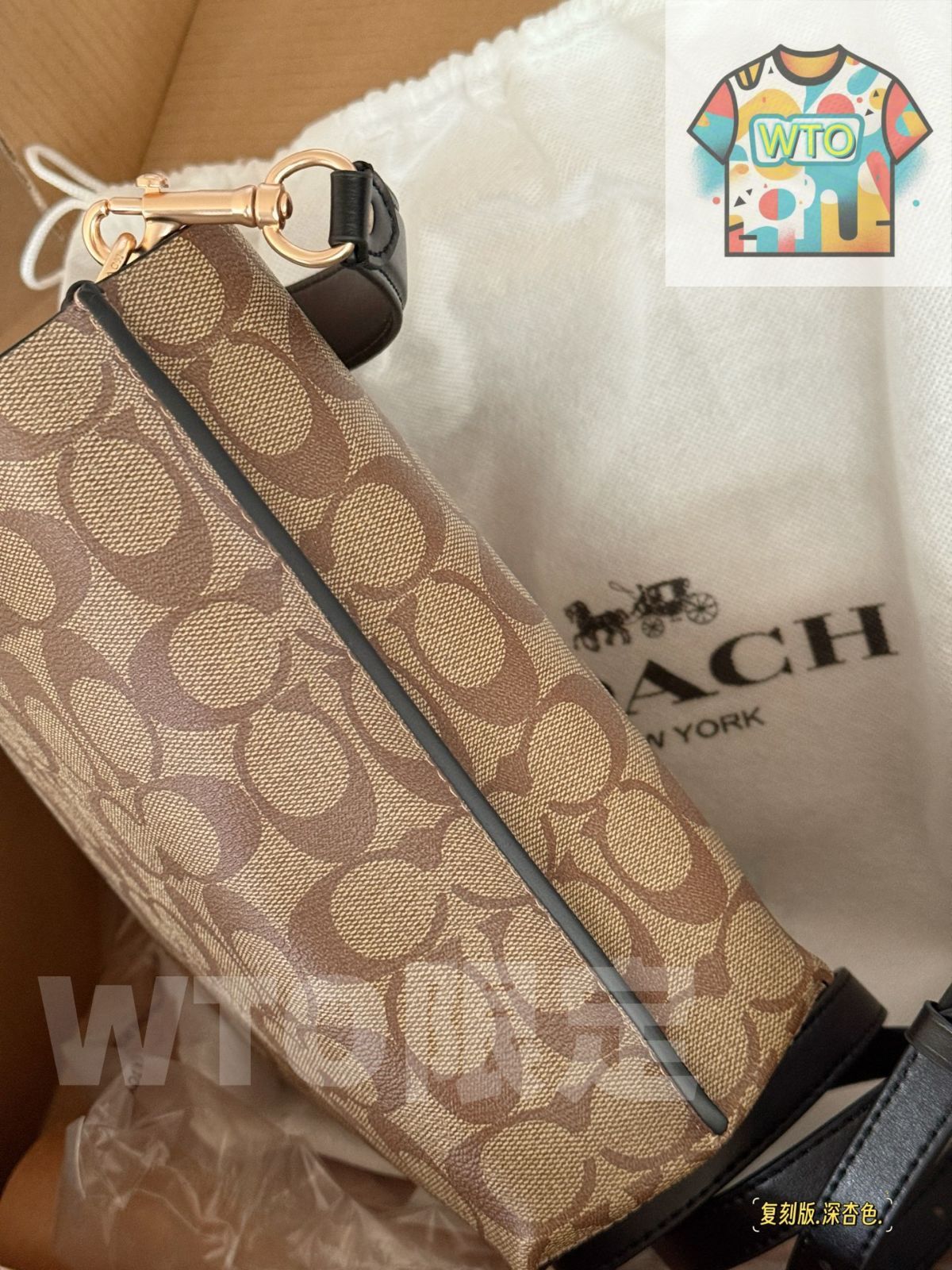 今日 Coach コーチ モリー 中央にジッパー仕切りがあり 物品の分類に便利 WTO輸入1