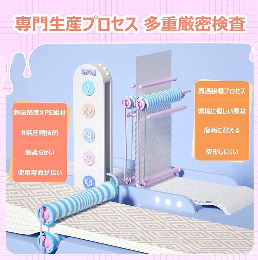 プレイマット 赤ちゃん 折りたたみ 200&times;150&times;2cm 厚手 安全検査済み ベビーマット 防水 防音 ベビープレイマット 滑り止め おしゃれ ベビー 出産祝い 一枚入り (200&times;150&times;2cm, ひし形)