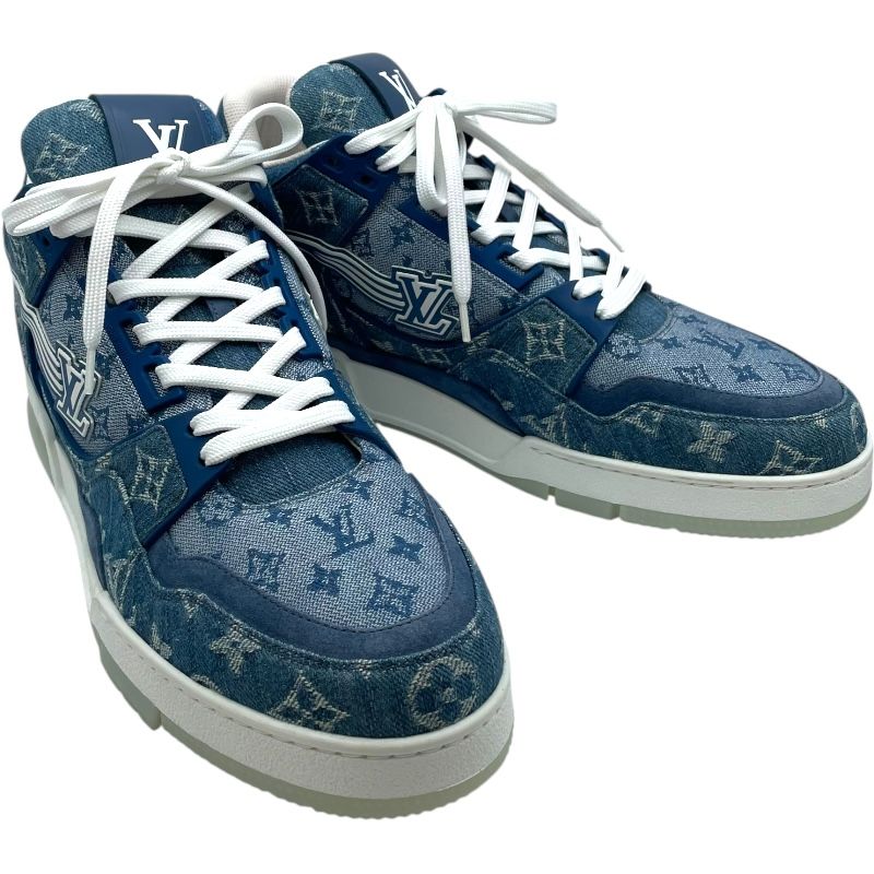 ルイヴィトン　トレイナーライン　デニム　モノグラム　スニーカー　リヴォリ 新品同様 LOUIS VUITTON ルイヴィトン LVトレイナー・ライン