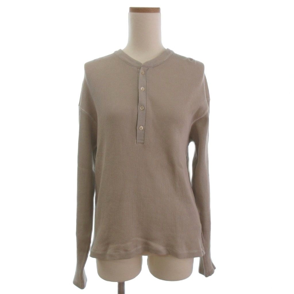 新品タグ付きアメリカーナ バックヘンリーネックカットソー ロングスリーブベージュ アメリカーナ カットソー ロンTヘンリーネック ベージュ - メルカリ