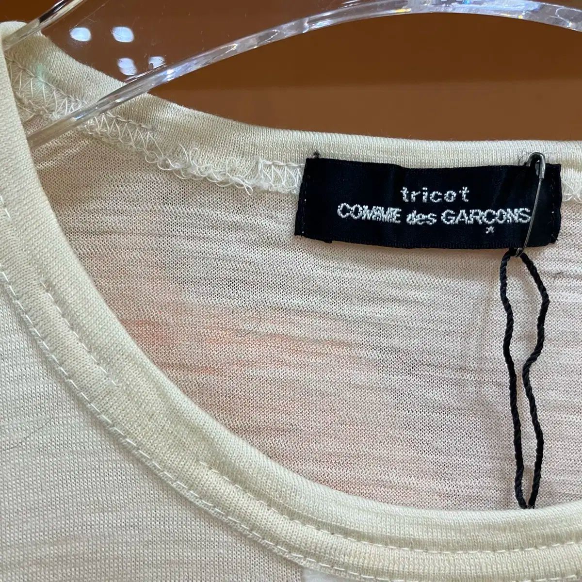 コム デ ギャルソン トリコット アイボリー ロングスリーブ