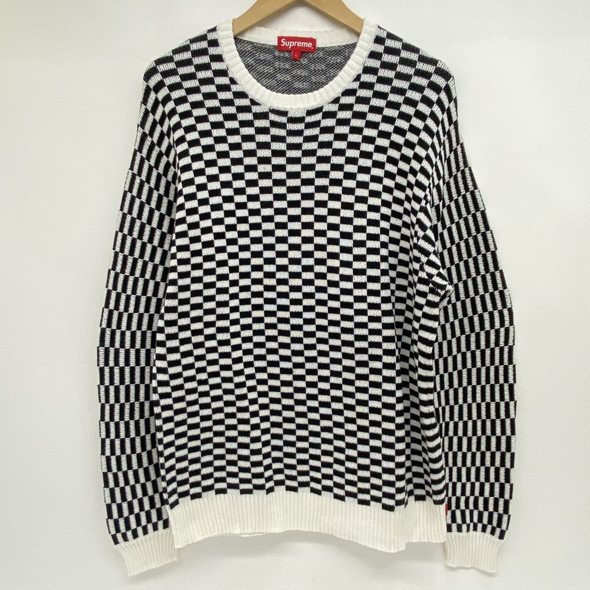 Supreme Tonal Checkerboard Small Box Sweater (SS21) - $138 Supreme