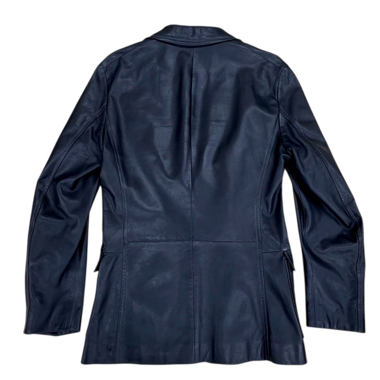 JIL SANDER ジルサンダー 本革 レザージャケット メンズ RN.104642-CA3476 ブラック 黒 44