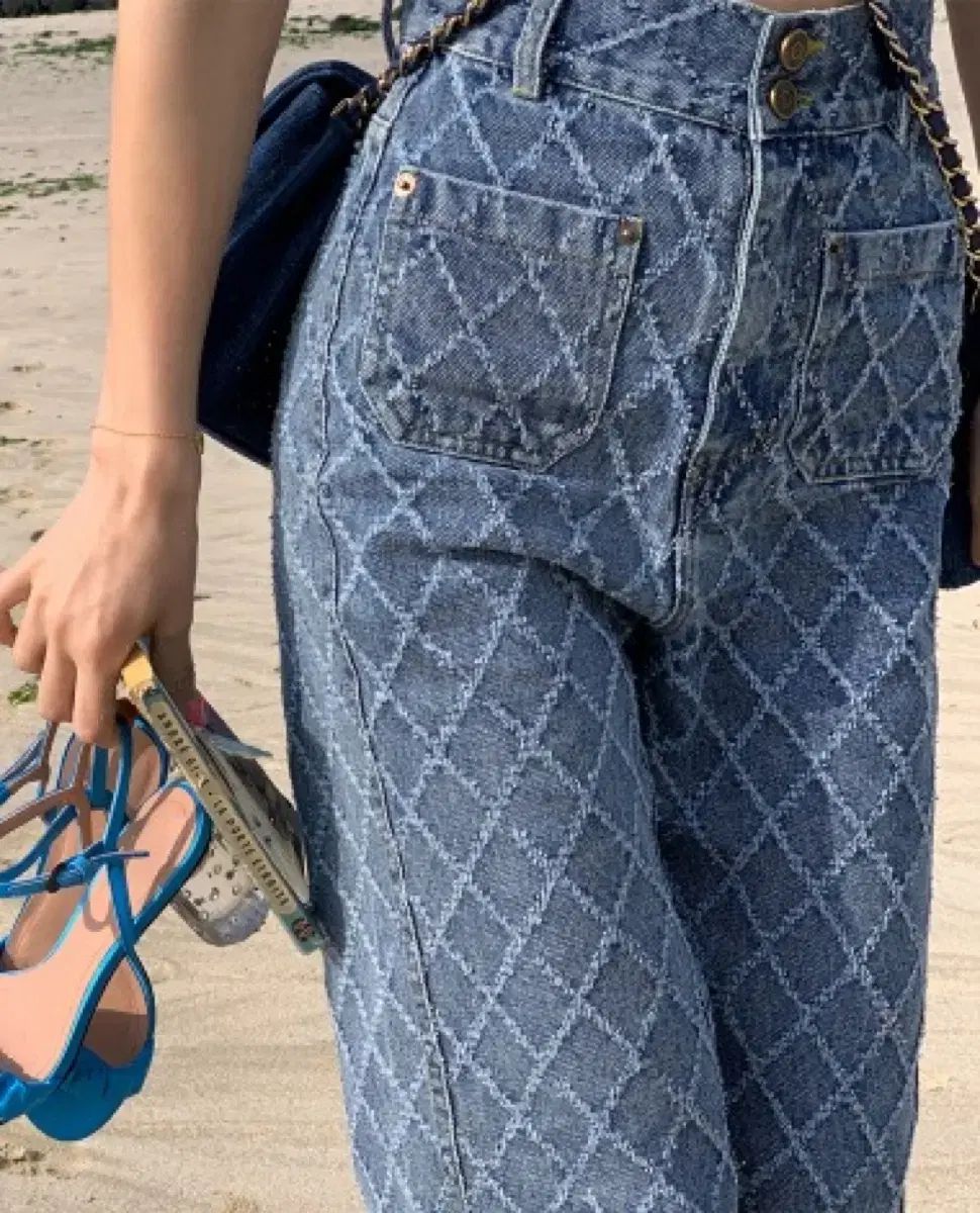 ソークッキー ハイウエスト チェック ジーン S