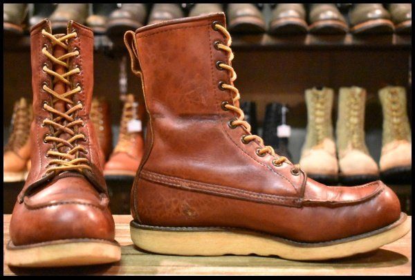 7.5D 半円犬タグ 94年02月刻印 レッドウィング 877 ロング アイリッシュセッター 赤茶 オロラセット ブーツ redwing HOPESMORE FJ469