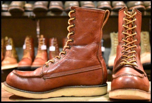 7 5 D 半円犬タグ 94年 刻印 レッドウィング 877 ロング アイリッシュセッター 赤茶 オロラセット ブーツ redwing FJ 469