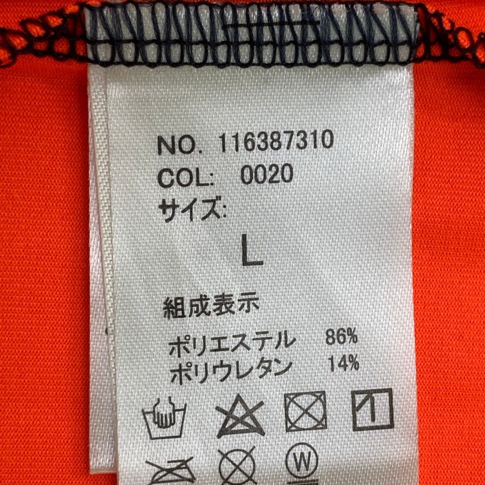 サイズ：L MUTA MARINE ムータマリン  ラッシュガード ジップパーカー ネオン オレンジ系 [240101556216] ゴルフウェア メンズ ストスト サイズ：L MUTA MARINE ムータマリン ラッシュガード ジップパーカー