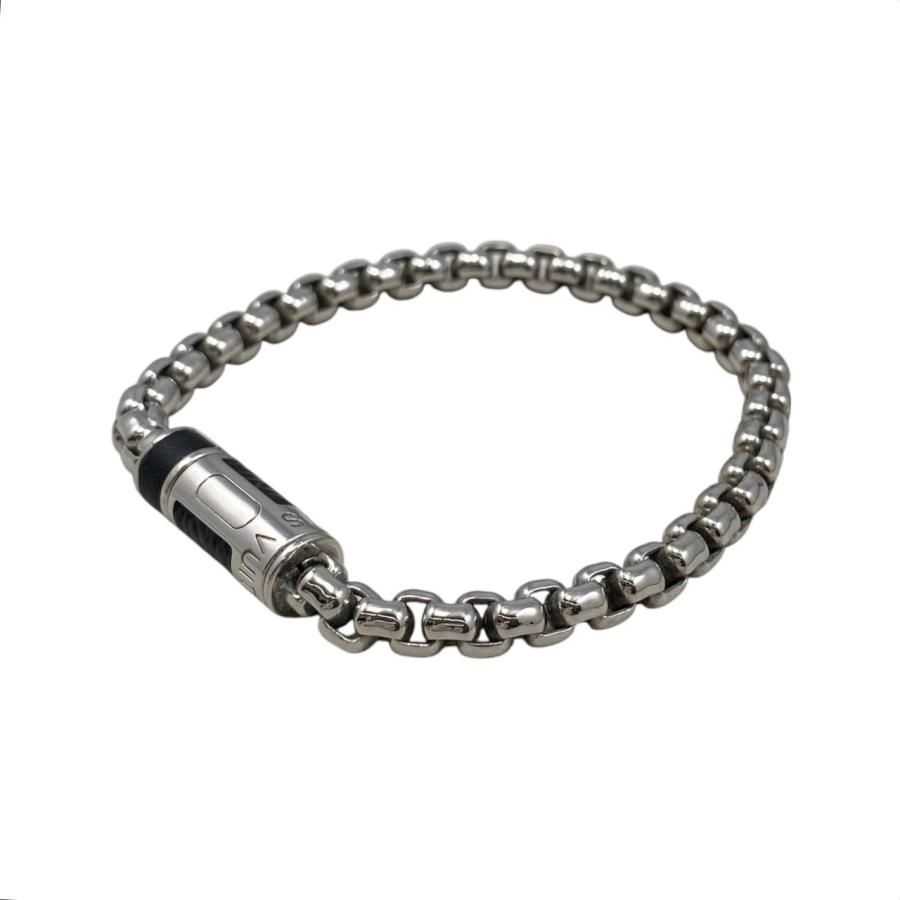 E 4771 ルイヴィトン ブレスレット チェーン M 63107 モノグラム エクリプス シルバー ブラック LOUIS VUITTON