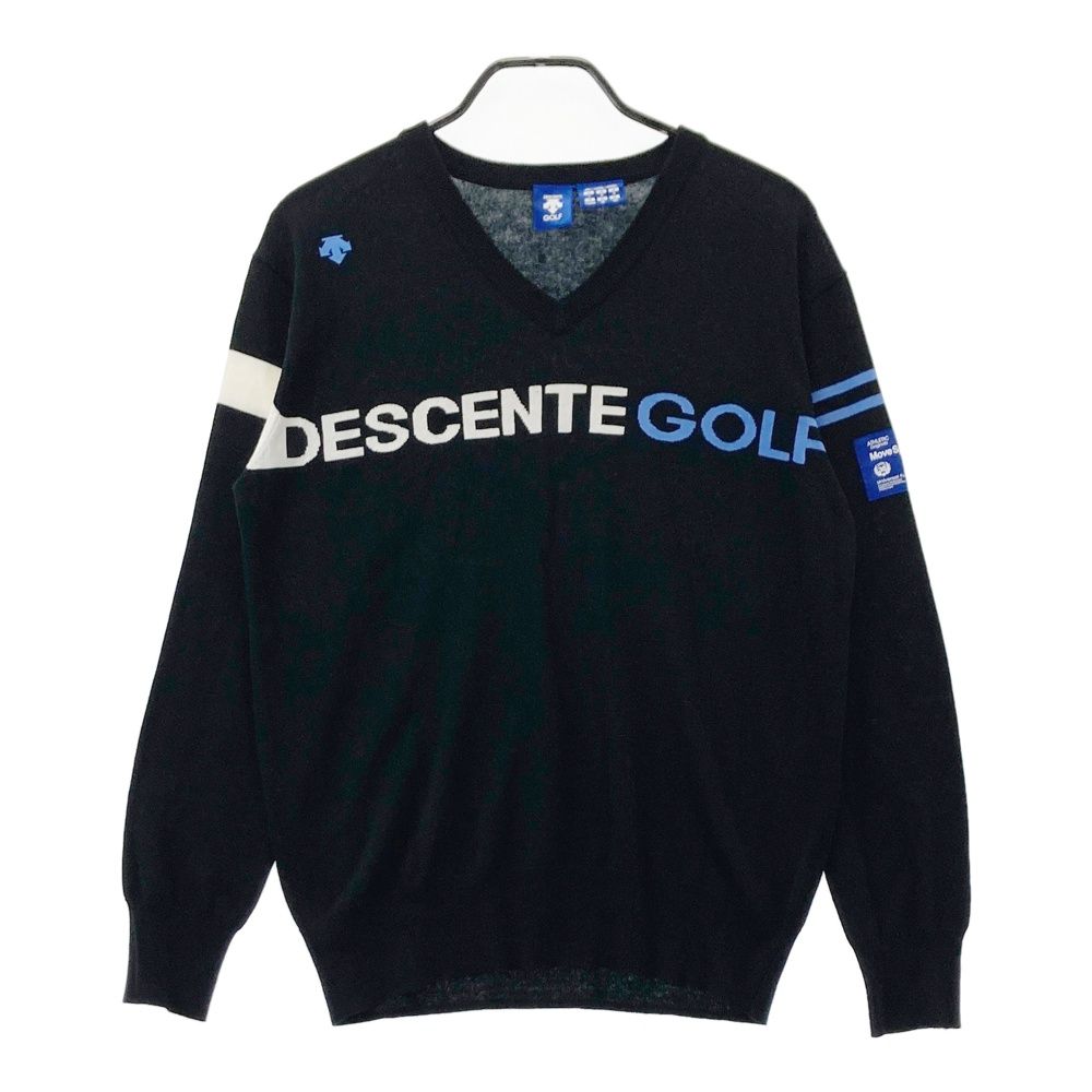 サイズ：L DESCENTE GOLF デサントゴルフ Vネック 長袖ニットセーター