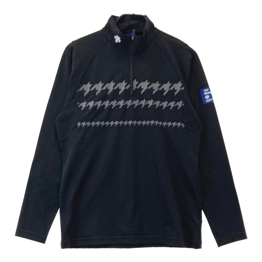 サイズ：L DESCENTE GOLF デサントゴルフ ハーフジップ 長袖Tシャツ 裏
