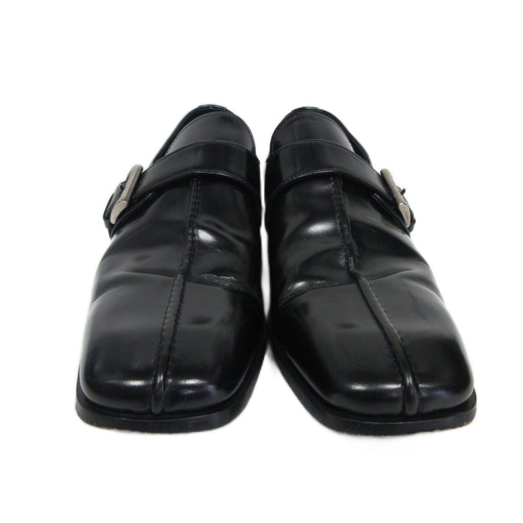 【美品】PRADA プラダ　レザー モンク ストラップ ドレス 6 イタリア製 美品】PRADA プラダ レザー モンク ストラップ ドレス 6 イタリア製