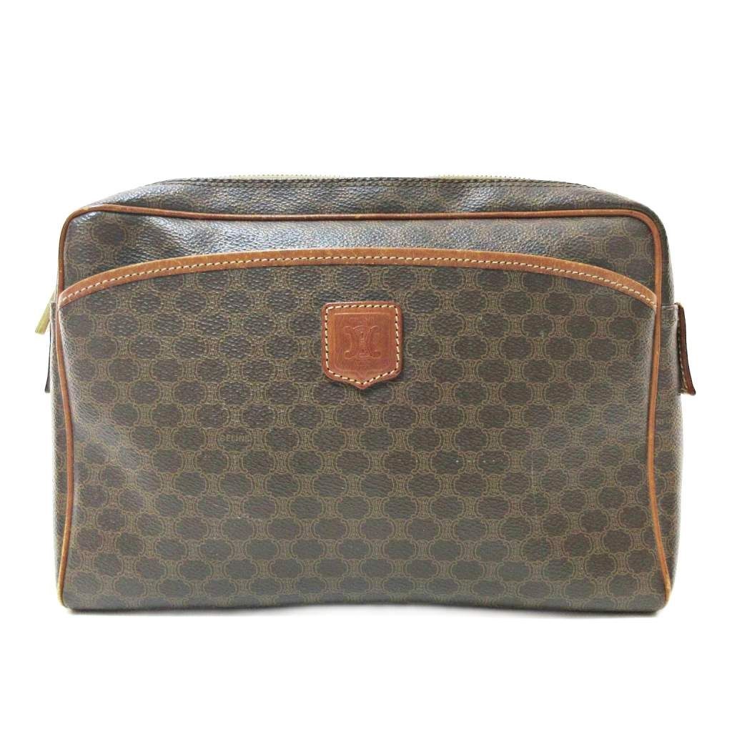 セリーヌ CELINE マカダム クラッチバッグ セカンドバッグ ポーチ PVC