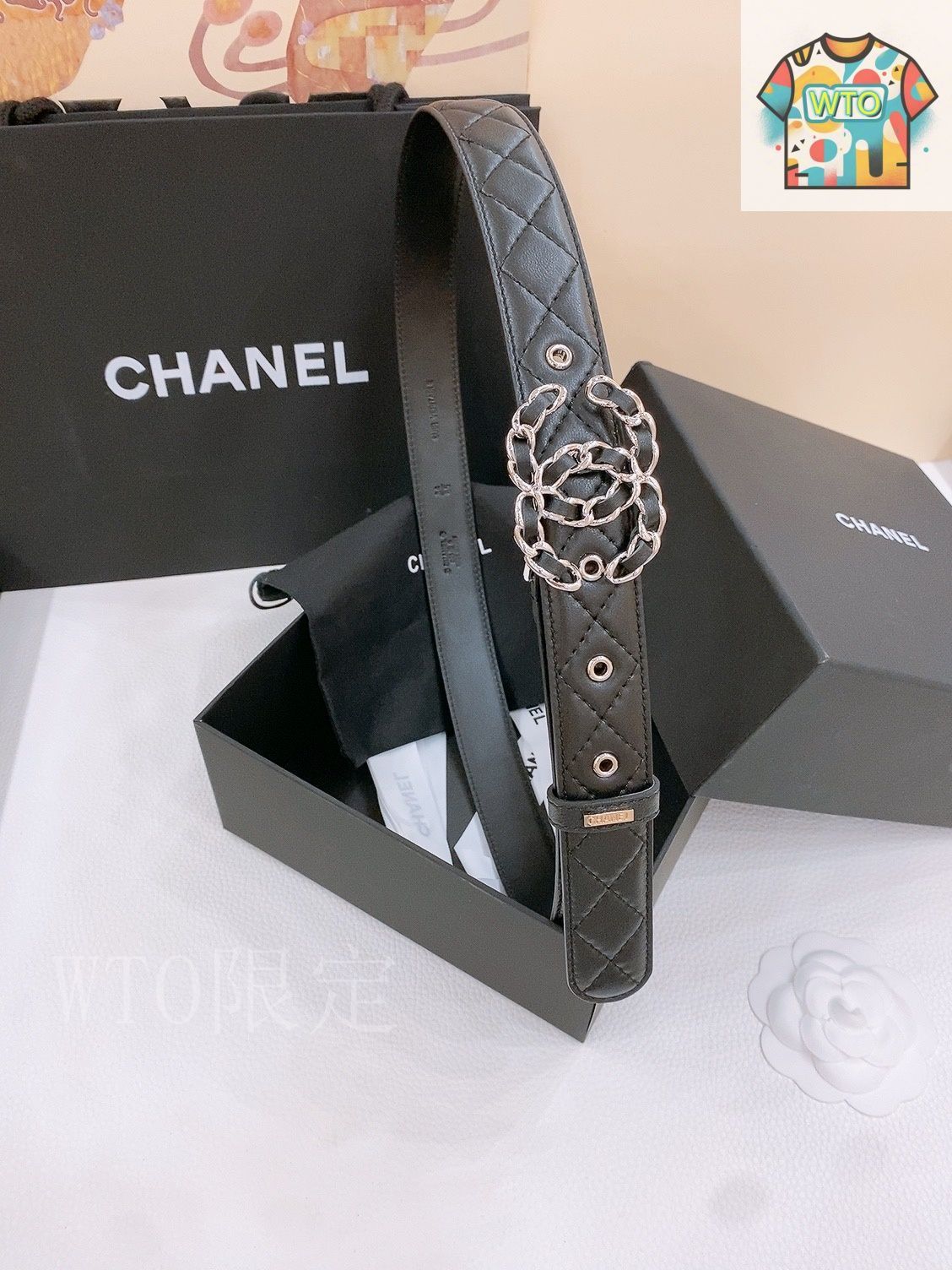 今日 Chanel シャネル レザーベルト