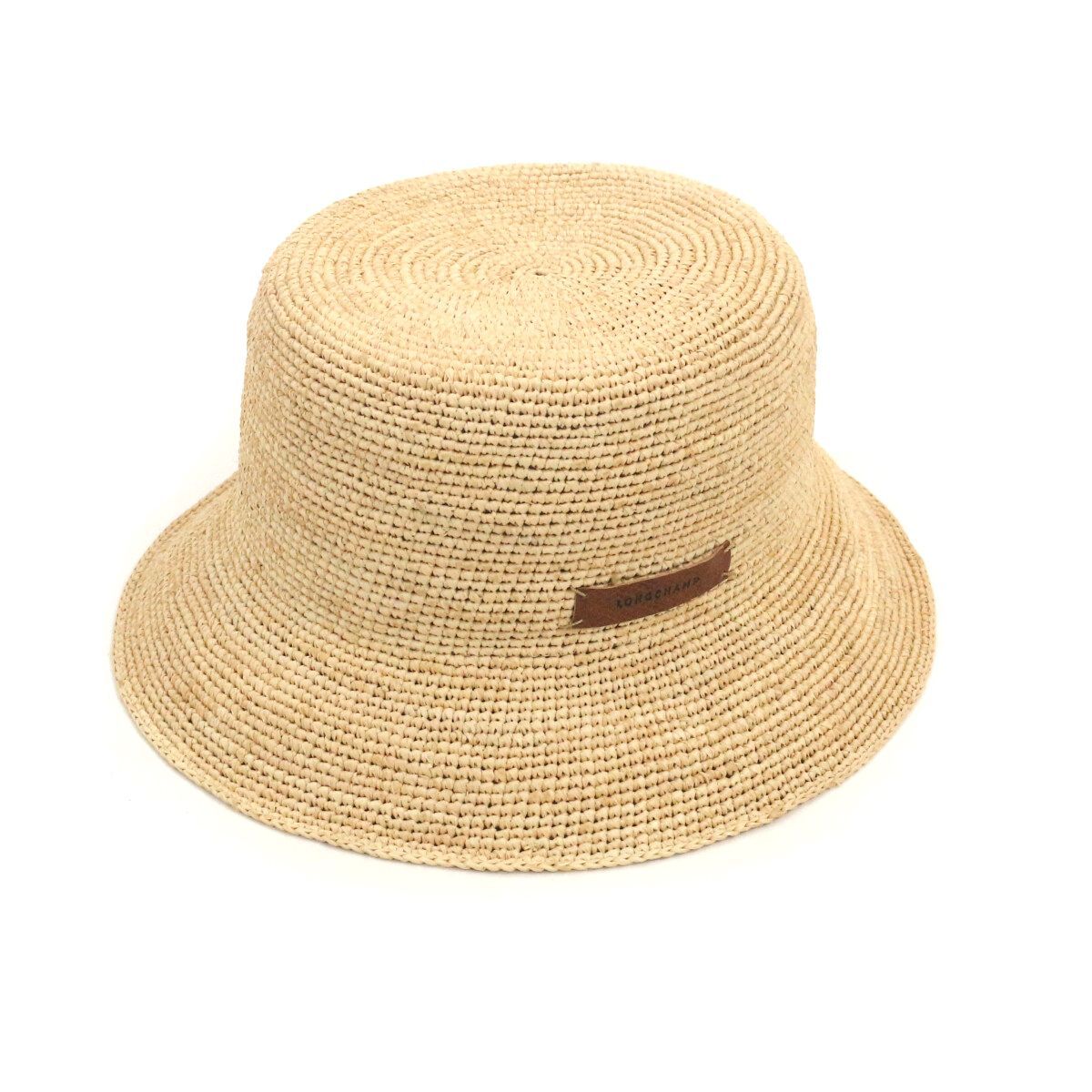 LONGCHAMP ロンシャン ラフィアバケットハット 61415PKO016