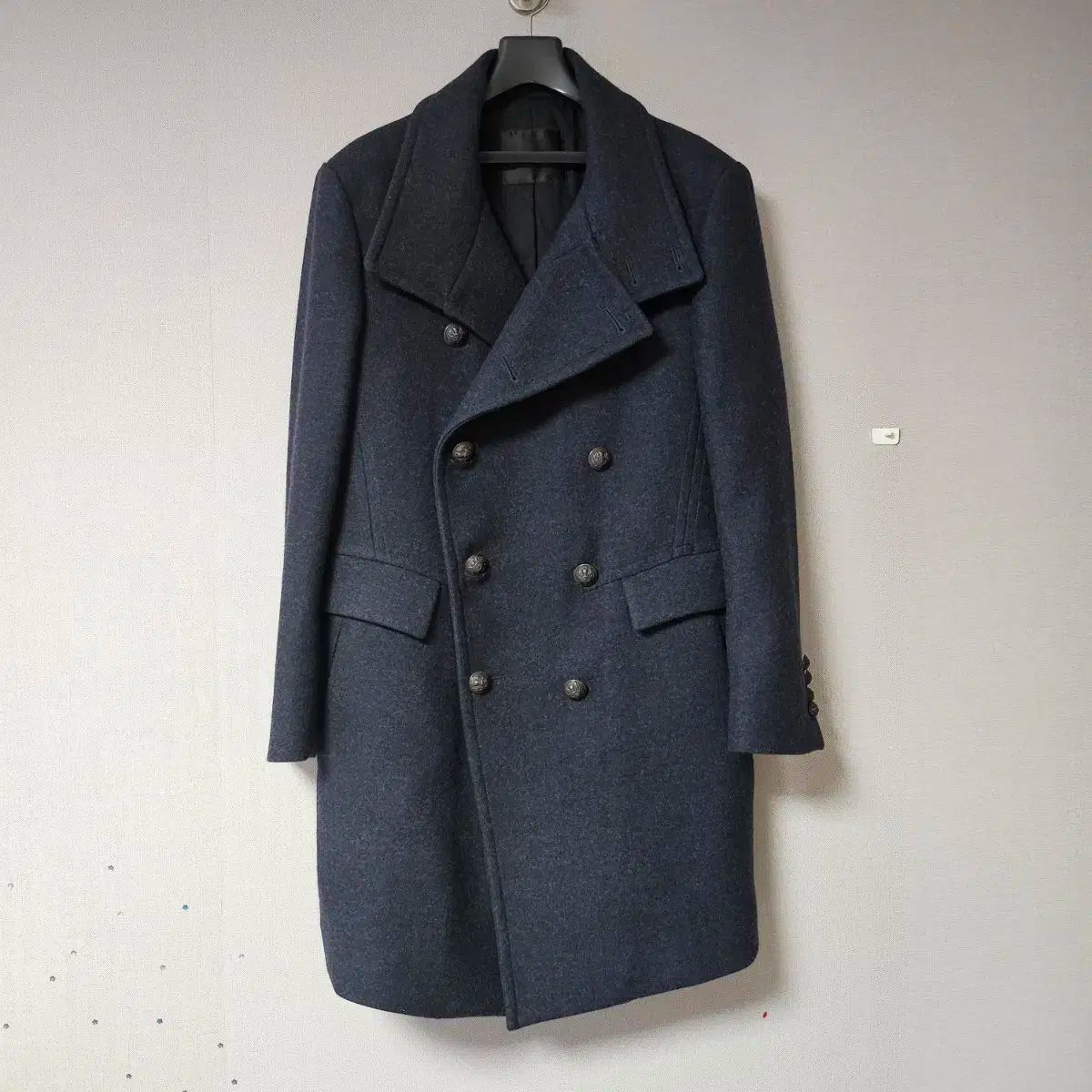 タイムオム TIME ダブル コート チャコール グレー