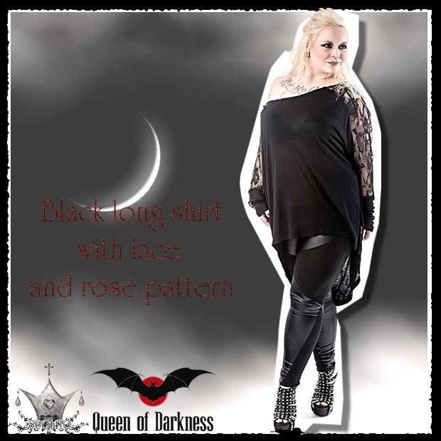 大きいサイズ ぽっちゃり ゴシック 服 ドルマンスリーブカットソー 黒 wot201