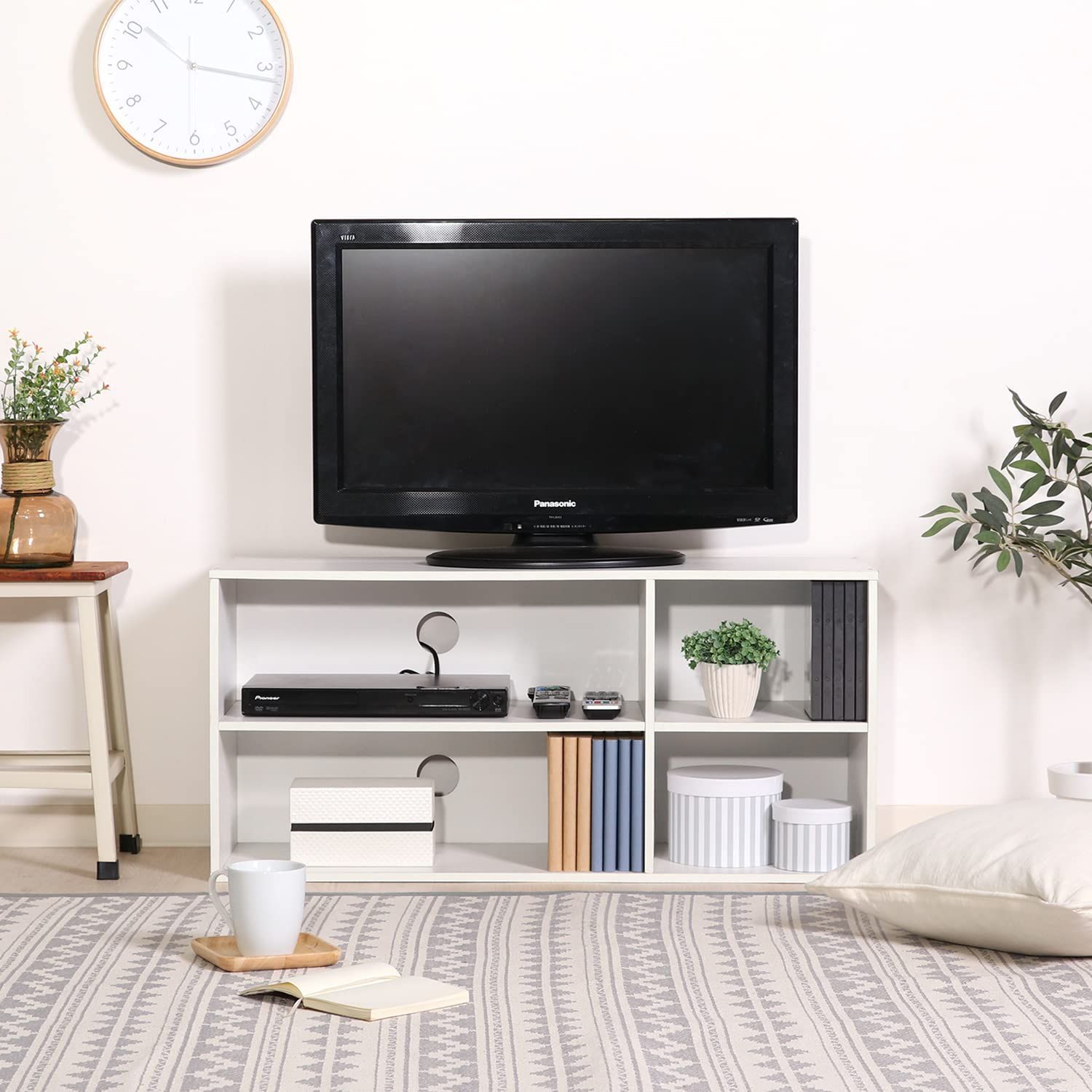 特価セール】TVラック テレビ台 幅89×奥行29.5×高さ42cm ホワイト 32型