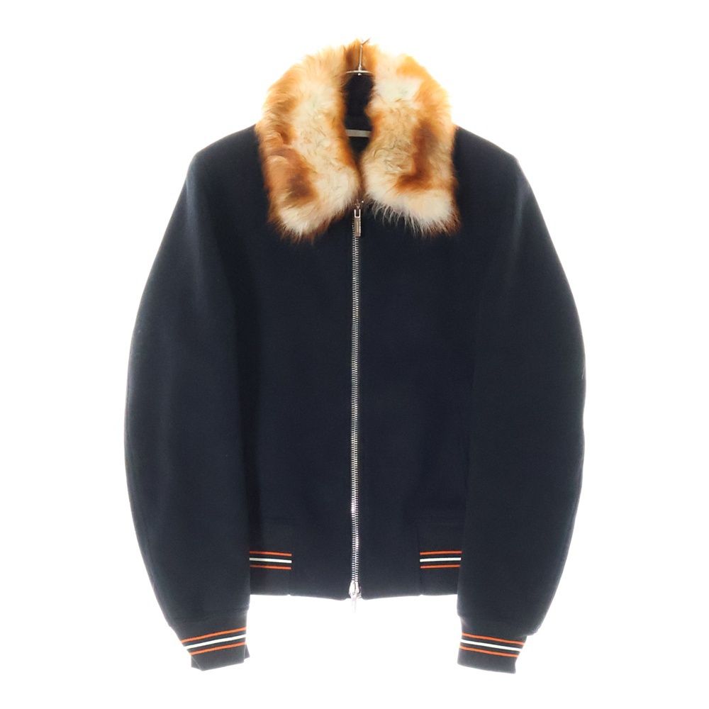 Christian Dior フランス製　ファーデザイン　ジャケット　ブルゾン DIOR (ディオール) カシミヤ混 ジップアップ ファージャケット