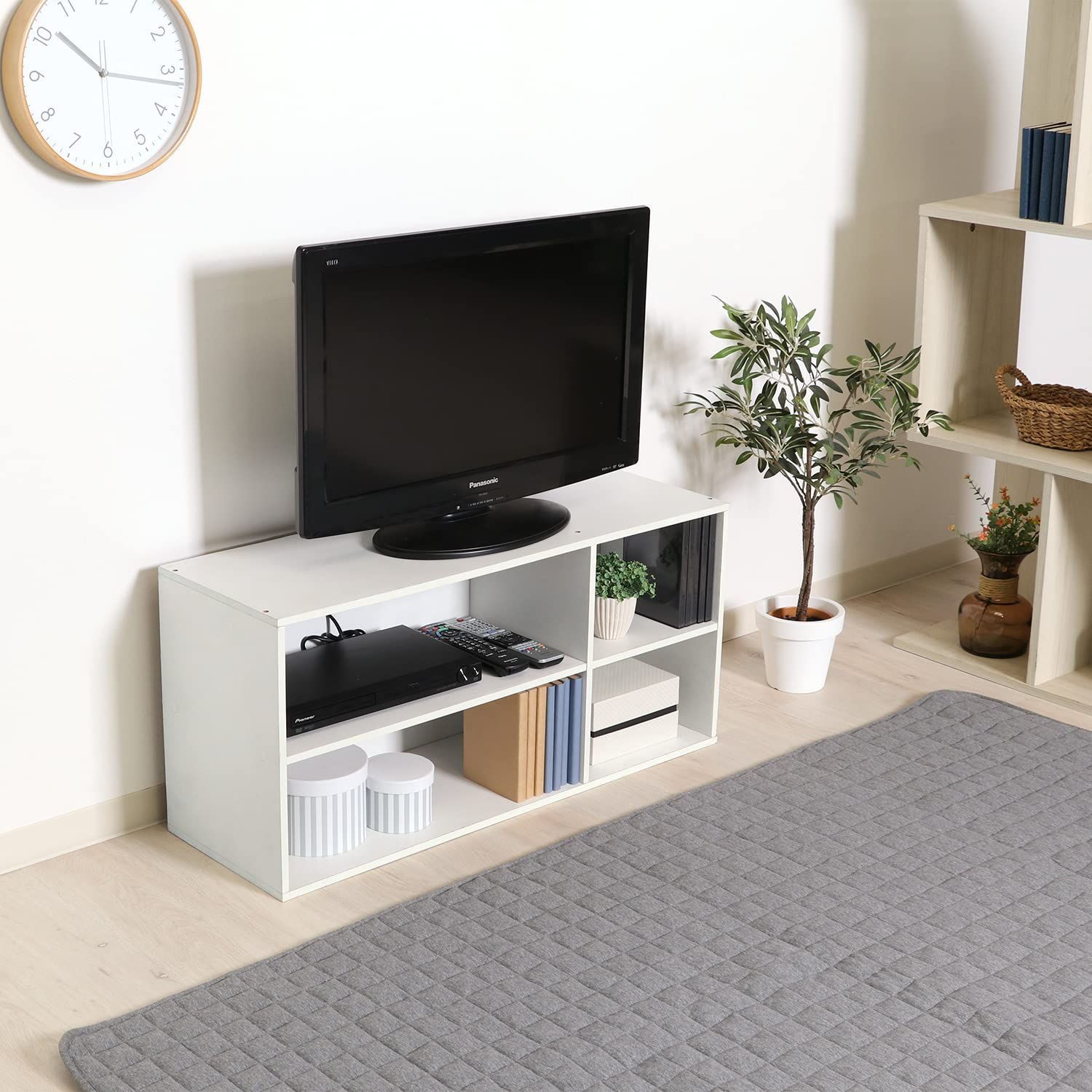 特価セール】TVラック テレビ台 幅89×奥行29.5×高さ42cm ホワイト 32型