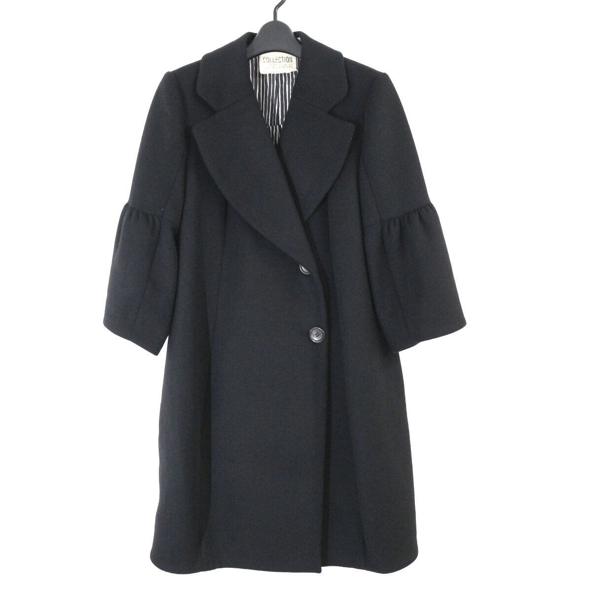 anne valerie hash バージンウールロングコート　黒　XS ANNE-VALERIE HASH アンヴァレリーアッシュ 07AW ウールカシミヤビッグ