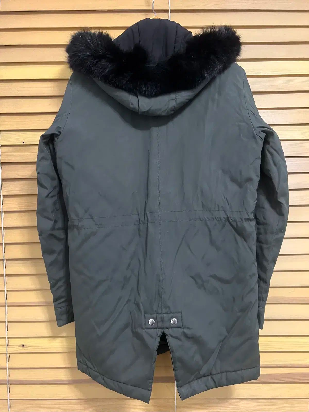 ダークプルス メンズ カーキ フード付き マウンテンパーカー キルティング アウター XS