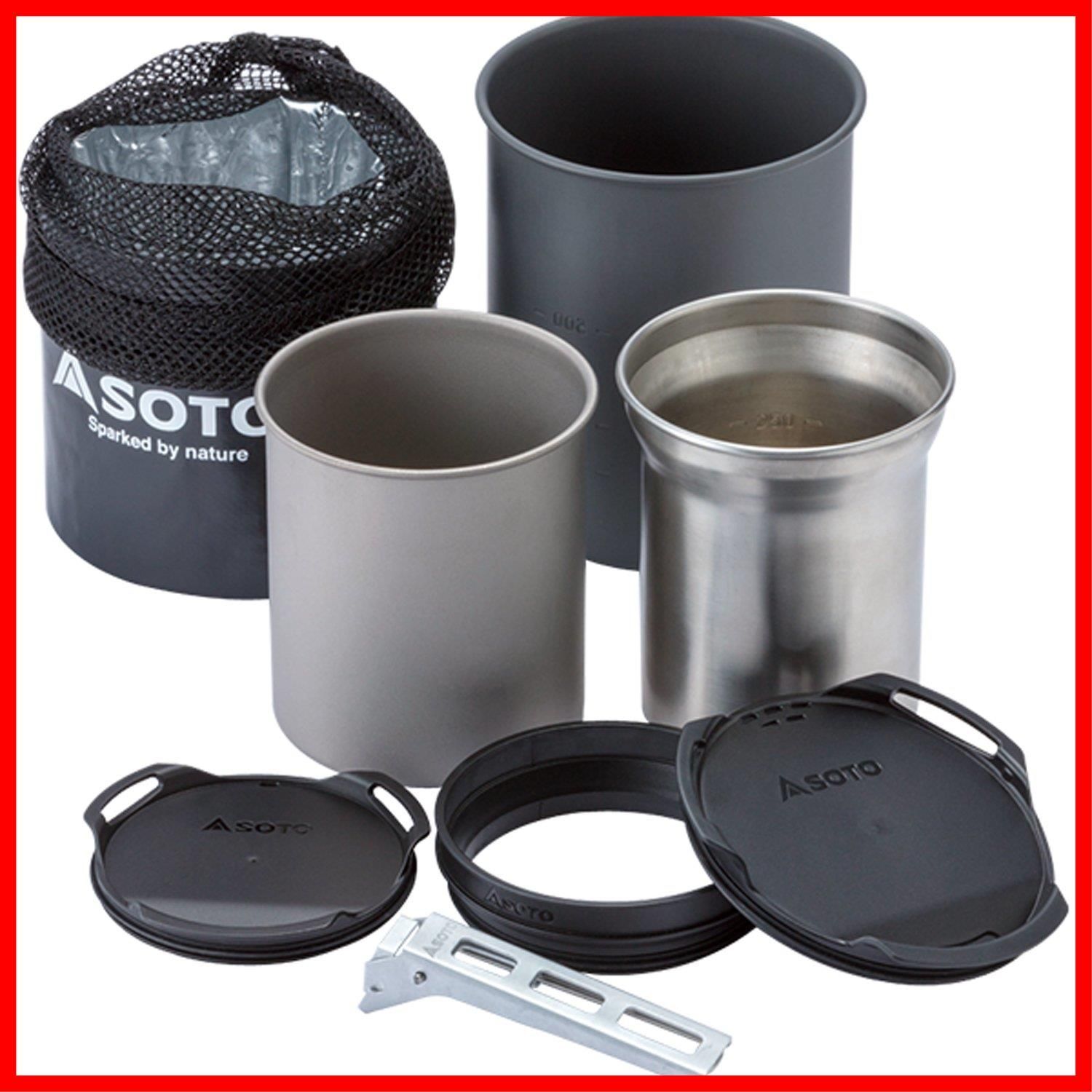 クッカー マグ セット 軽量 コンパクト ソロ ソト SOTO デュオ 登山 トレッキング キャンプ アウトドア