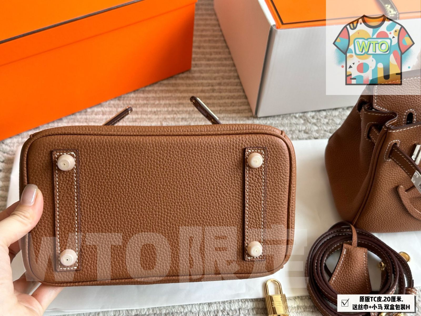  今日 Herm s エルメス バーキンバッグ オリジナルTCレザー 折りたたみボックス 飛行機ボックス付き ハンドバッグ バッグ