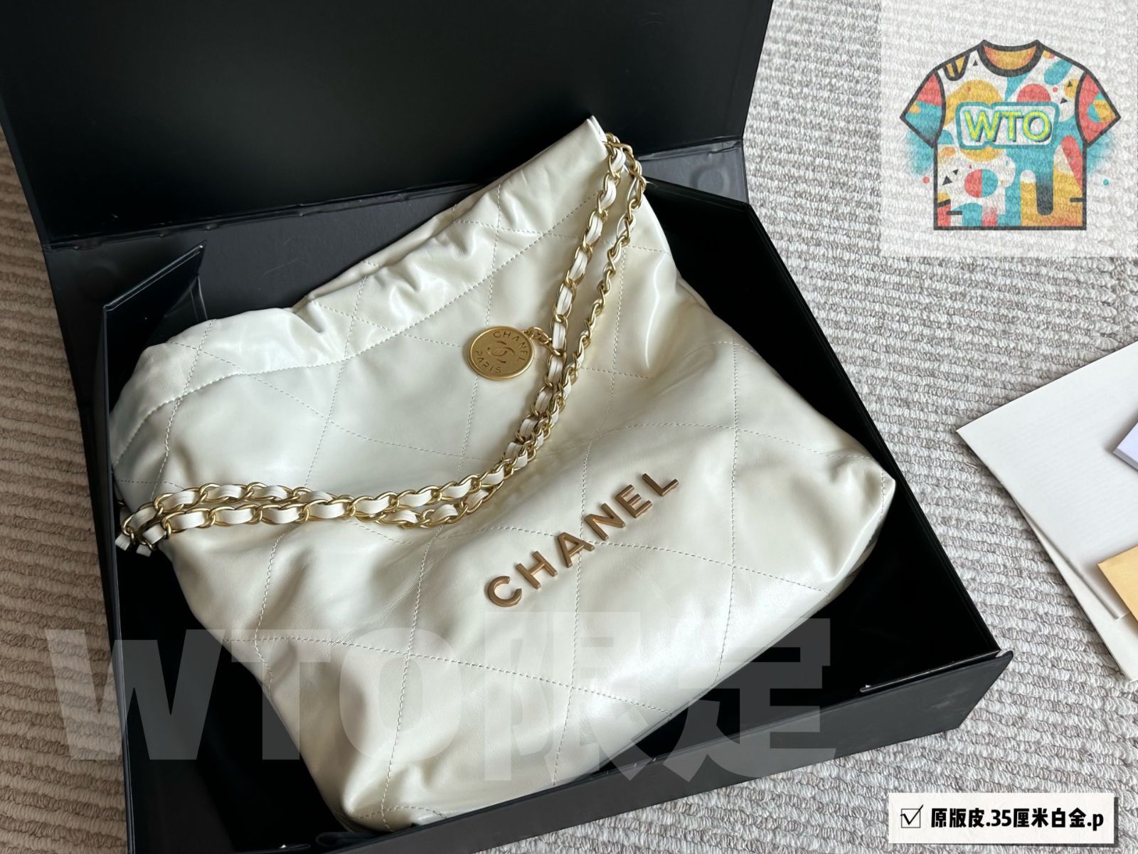 今日 Chanel シャネル 22bagゴミ袋 小牛皮で柔らかい手触り