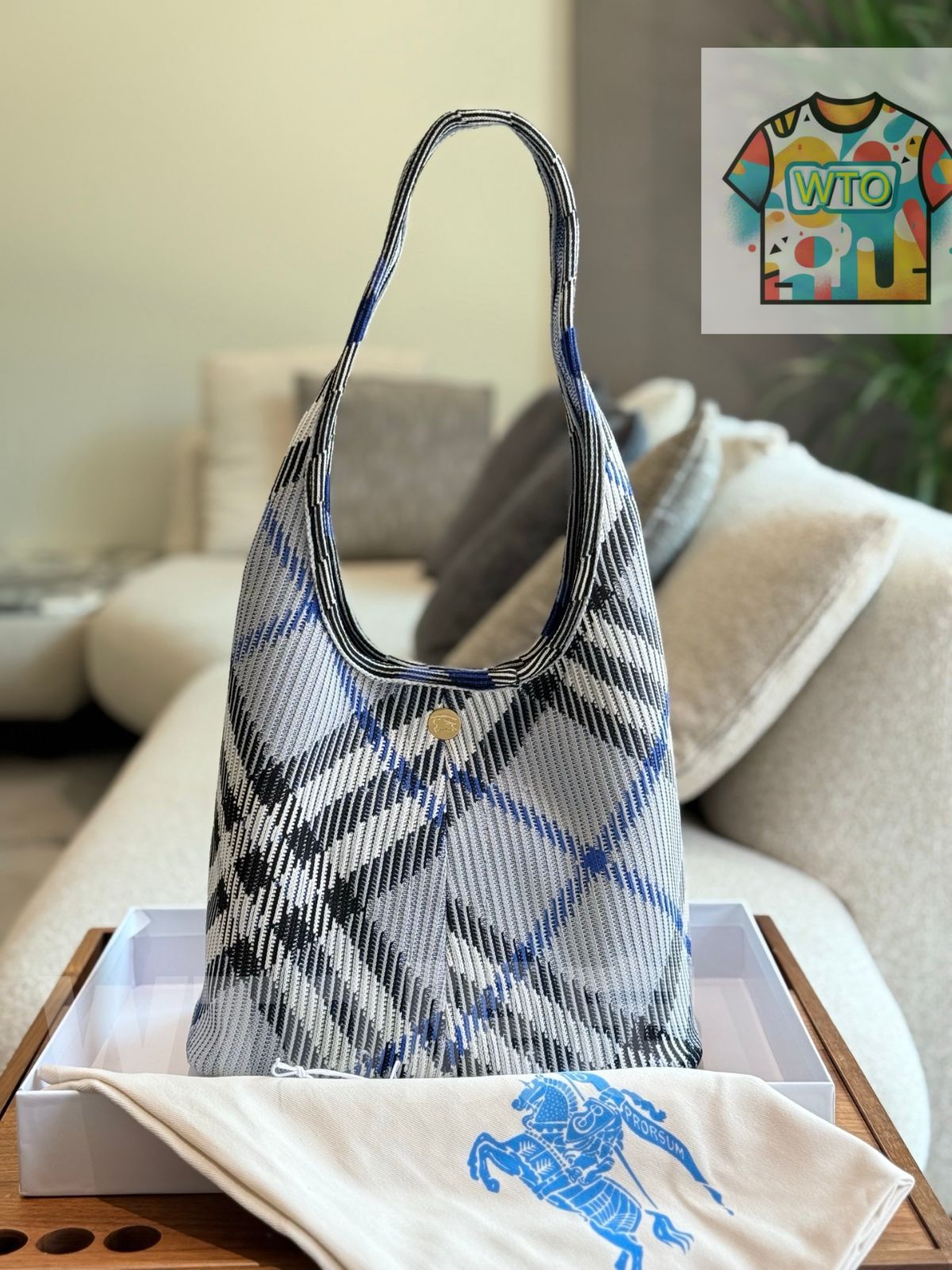  今日 Burberry バーバリー アンダーアームトートホボバッグ 肩幅が広く自重が軽く ボックス付き ハンドバッグ バッグ