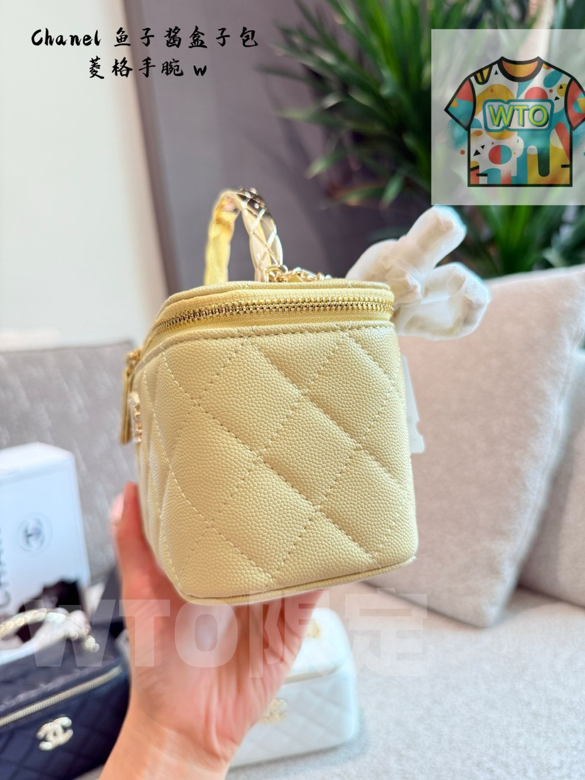 菱格柄リストストラップ