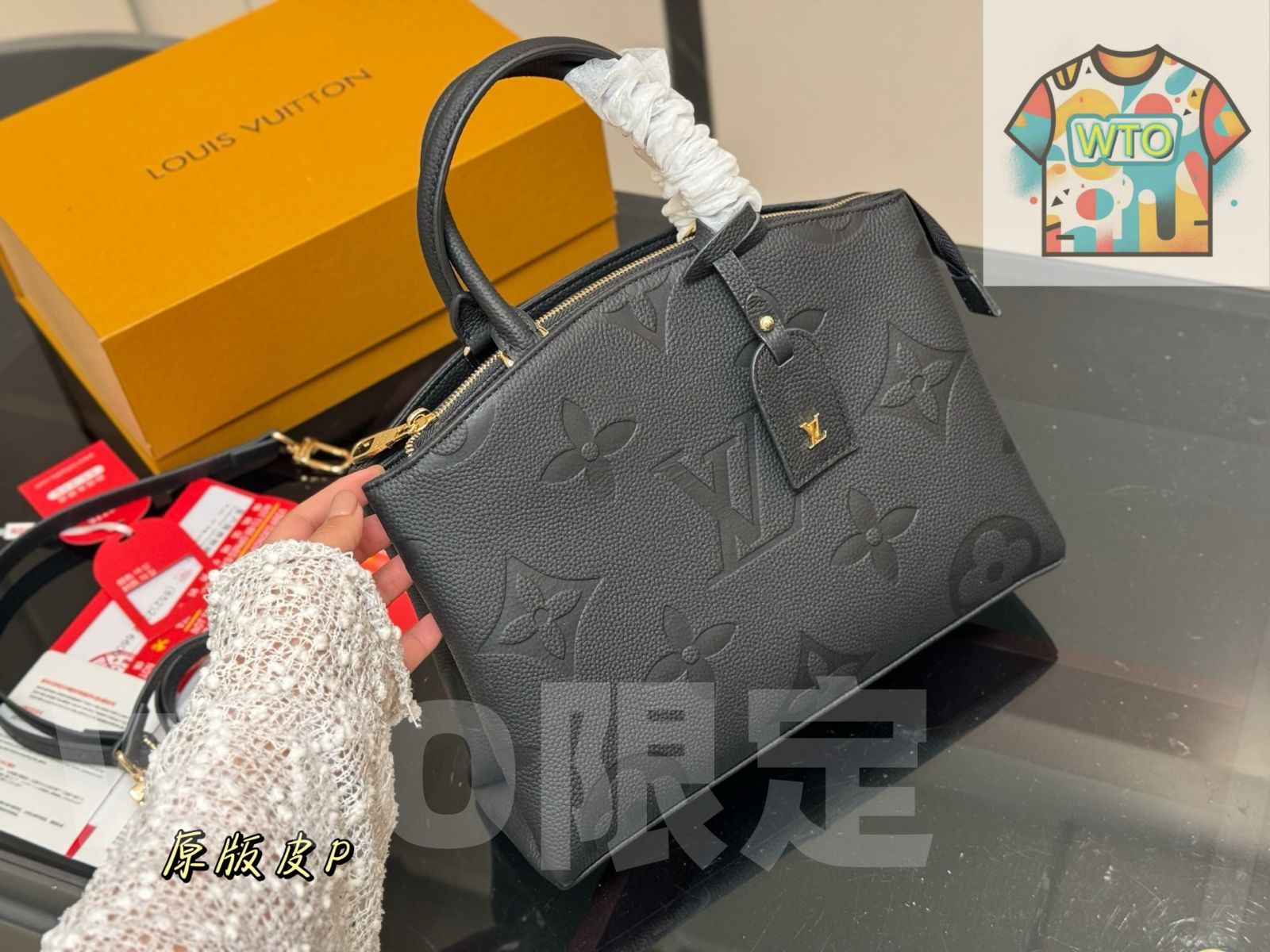 今日 LOUIS VUITTON ルイ ヴィトン 黒軟粒面牛皮手提げショルダーバッグ 低調で多目的に使える