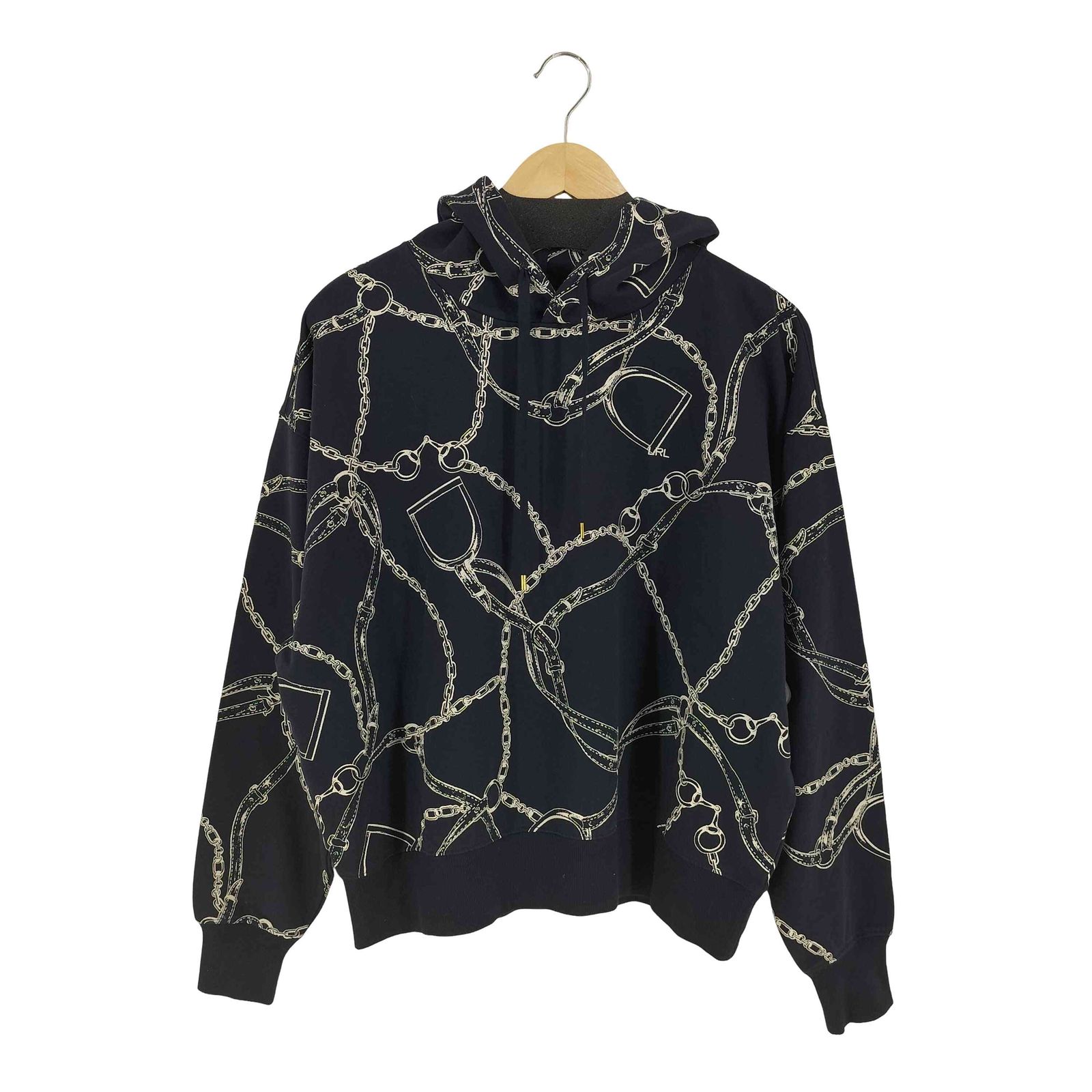 LAUREN RALPH LAUREN(ローレンラルフローレン) 鎖柄 プルオーバーパーカー レディース import：M 【中古】【ブランド古着バズストア】 ローレンラルフローレン LAUREN RALPH LAUREN 鎖柄 プルオーバー