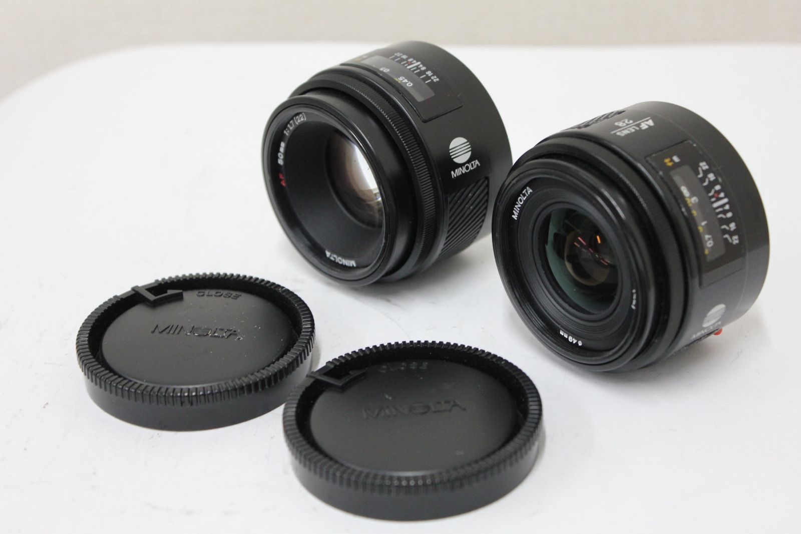 返品保証 2点まとめ ミノルタ Minolta AF 28mm F2.8 50mm F1.7 レンズ e3786