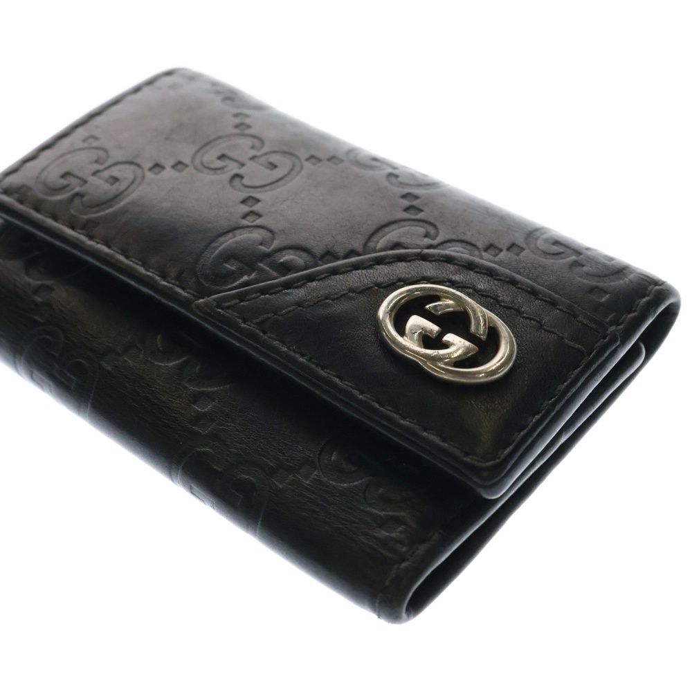 GUCCI (グッチ) GGロゴ レザーキーケース 181680 0959 ブラック - メルカリ