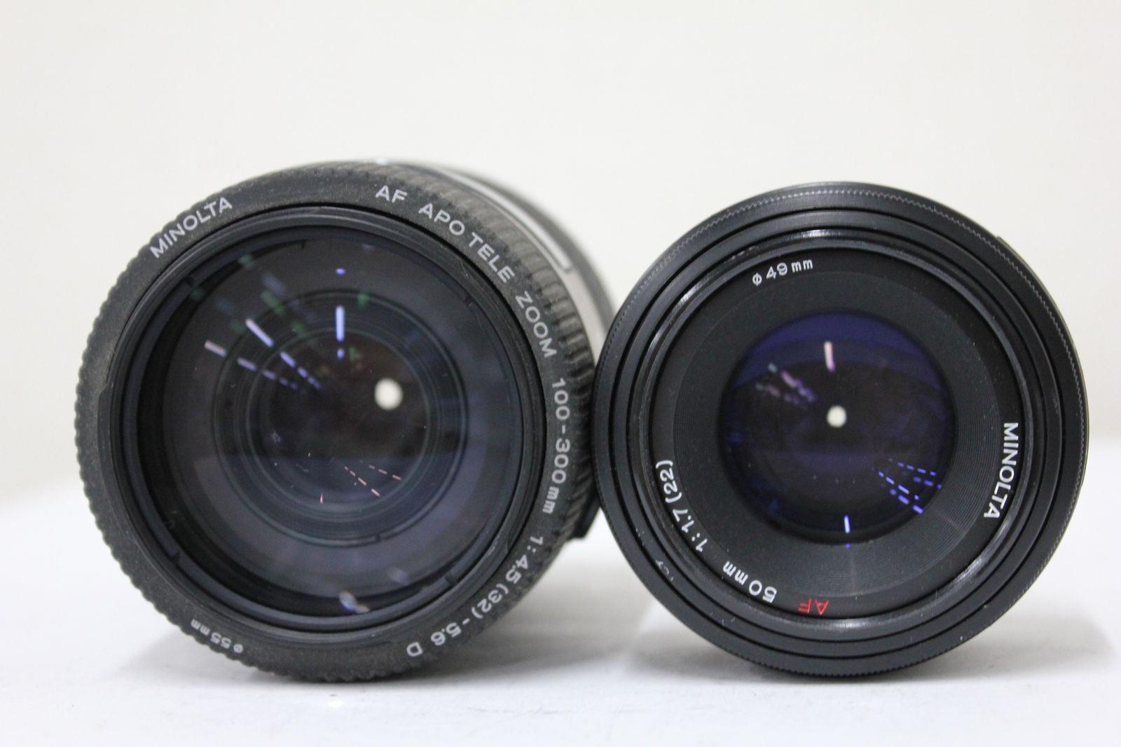 返品保証 2点まとめ ミノルタ Minolta AF 50mm F1.7 APO TELE ZOOM 100-300mm F4.5-5.6 D レンズ e3787