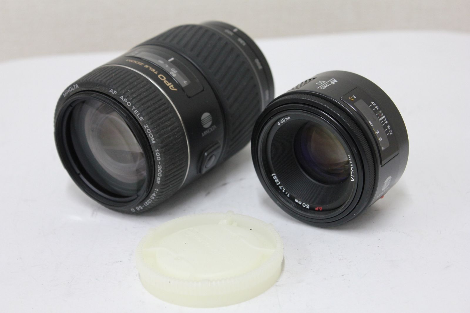 返品保証 2点まとめ ミノルタ Minolta AF 50mm F1.7 APO TELE ZOOM 100-300mm F4.5-5.6 D レンズ e3787