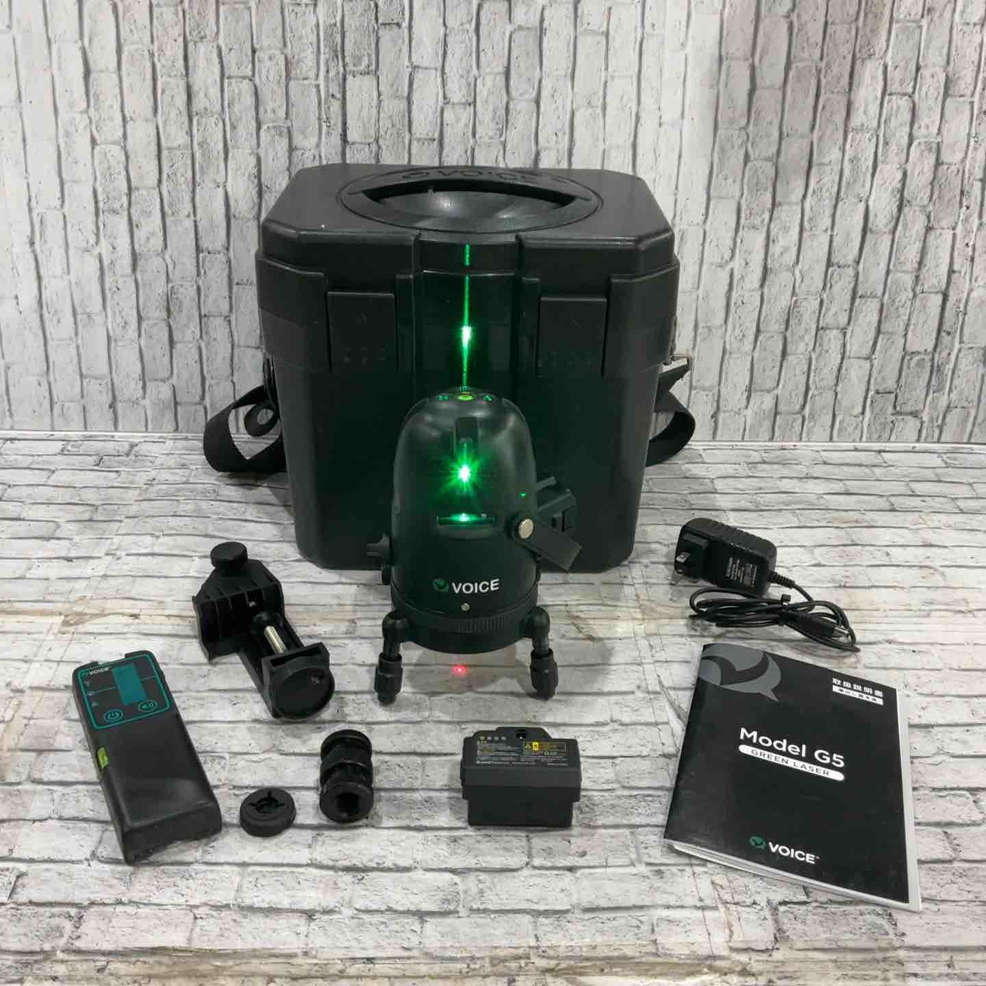 VOICE レーザー墨出し器 5ライン 矩十字 横 グリーンレーザー Model-G5 川口店