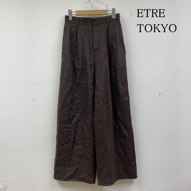 エトレトウキョウ 1225320159 ドロストヘム リネン ワイド パンツ ジップフライ 麻 レディース S ISItems 古着 50146830