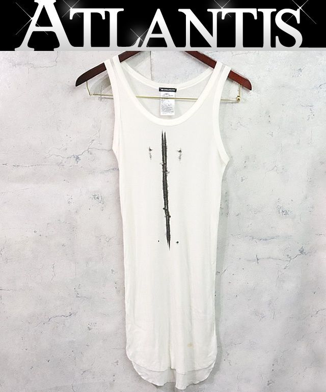 広尾店 アン ドゥムルメステール Ann Demeulemeester レディース タンクトップ 白 カシミア混 size 34 17670