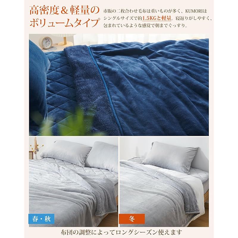 家庭用品 2」毛布 ダブル 二枚合わせ 掛け毛布 冬用 暖かい 発熱